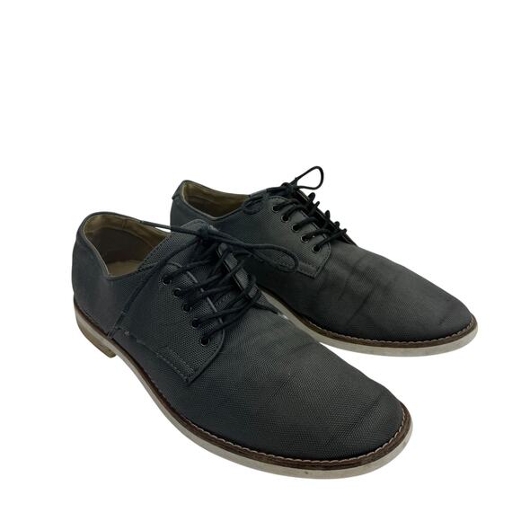 Calvin Klein Aggussie Oxford Flat Shoes Men’s 9.5 Dark Grey Nylon Lace-Up - Picture 2 of 10